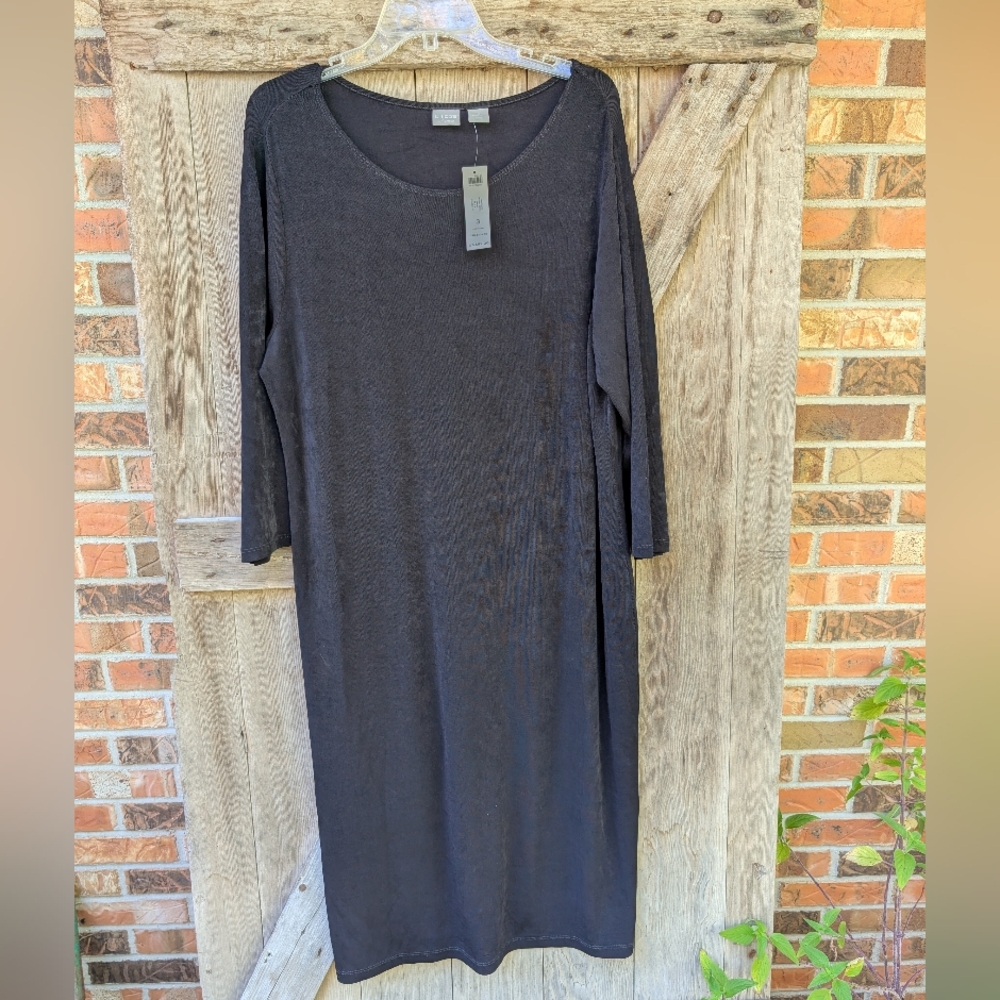 NWT Chico's Travelers 3/4 Sleeve Black Dress